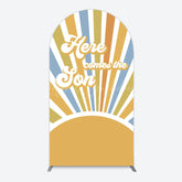 Lofaris Groovy Here Comes The Son Baby Shower Arch Backdrop